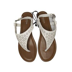 Arizona Jean Company Women’s Sandals White Size 9.5 M AZ Sutton Toe Straps New